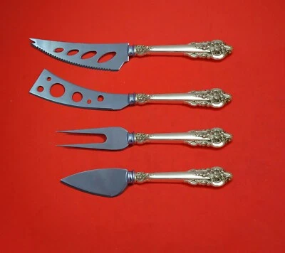 Juego de 4 charcuterías de lujo de plata de ley Grande Baroque de Wallace personalizado Foto 1 de 4