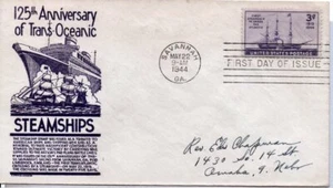 #923 STEAMSHIP SAVANNAH STAMP FIRST DAY OF ISSUE ANDERSON FDC CACHET - Picture 1 of 1