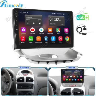 DAB+ Android 13 Autoradio GPS 32G Für Peugeot 206 2004-2008/Citroen C2 2006-2013 - Bild 1 von 4