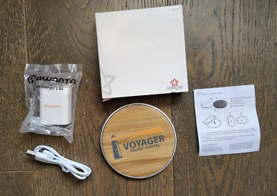 Wireless Charger Qi Charging Pad w/ USB Power Adapter for iPhone Samsung Android - Image 1 of 4