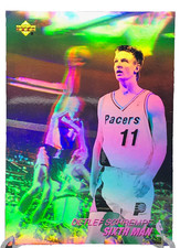1991-92 Detlef Schrempf Sixth Man Hologram AW5 Upper Deck Indiana Pacers D7
