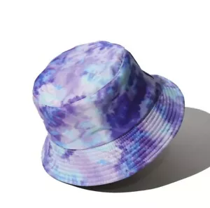 Tie Dye Print Bucket Hat, Color Purple, One Size, Unisex, Beach, Sun, NWT - Picture 1 of 1