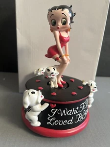VINTAGE BETTY BOOP MUSICAL FIGURINE..." I WANT TO BE LOVED BY YOU".... NJ CORCE - Picture 1 of 11
