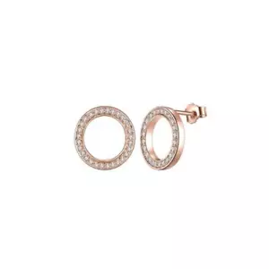 Precioso Pendiente Oro Rosa Piedras Cúbicas de Circón Joyería Pendiente Diamante Reino Unido - Imagen 1 de 3