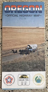VINTAGE 1976 OREGON OFFICIAL HIGHWAY TRAVEL ROAD MAP - Picture 1 of 8