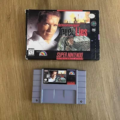 True Lies (SNES Super Nintendo Entertainment System) ✅Box & Game ⚠️No Manual - Image 1 of 4