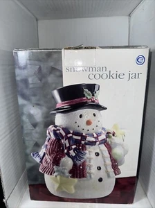 Vintage Snowman Cookie Jar By Gibson 12” Tall Original Box - Picture 1 of 8