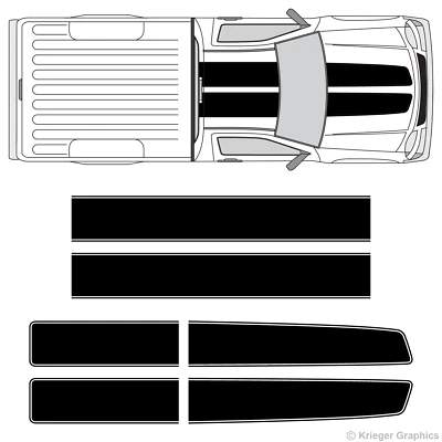EZ Rally Racing Stripes 3M Vinyl Stripe Decals for Chevy Colorado or Canyon - Image 1 of 4