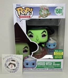 The Wizard of Oz #1581 Wicked Witch with Winged Monkey SDCC Shared Funko Pop! - Picture 1 of 6