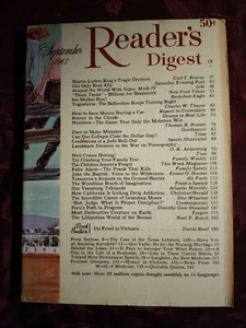 Readers Digest September 1967 Jacob Bronowski Grandma Moses Frances Chichester - Picture 1 of 1