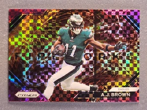 2023 Prizm Fireworks #F-23 A.J. Brown Purple Checkerboard Prizm /49 SSP Rare - Picture 1 of 3