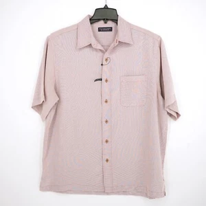 Roundtree & Yorke Men's Short-Sleeve Shirt XL Red Square-Tail NWT - Picture 1 of 6