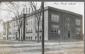 SELTENE POSTKARTE - 1909 IVY STREET SCHOOL ECHTFOTO POSTKARTE (RPPC) NEW HAVEN, CONN - Bild 1 von 1