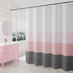Shower Curtain Geometric Color Block Bath Curtains For Extra Large Wide 12 Hooks