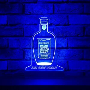 Four Roses Whiskey RGB LED Acrylic Sign | LED Bar Sign | RGB LED Sign - Picture 1 of 8