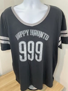 RARE Disney Parks 999 Happy Haunts Haunted Mansion Women’s 2X Black Gray Shirt  - Picture 1 of 9