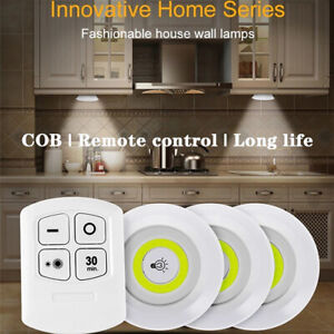 Wireless COB Remote Control LED Light Kitchen Cabinet Bedside Bathroom Wall Lamp