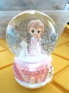 Frozen Musical Snowglobe Regno di Ghiaccio Pink Girl con Olaf Ottime Condizioni - Foto 1 di 5