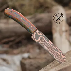 2 pic Beautiful Copper Custom Handmade Damascus 10 inches knife stone handle - Picture 1 of 9