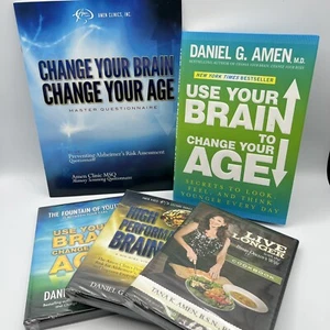 Daniel Amen Books & DVD Use Your Brain to Change Your Age High Performance - New - Imagen 1 de 15