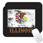 Gift Mousepad : Illinois Flag Distressed Souvenir State Usa Christmas Coworker