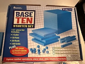 Learning Resources BASE TEN STARTER SET Complete 141 pc Set + Workbook Grade 1-6 - Picture 1 of 4