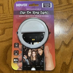 Clip On Rechargeable Cell Phone Ring Light 3 Brightness Levels Brand New Vlogger - Photo 1 sur 2
