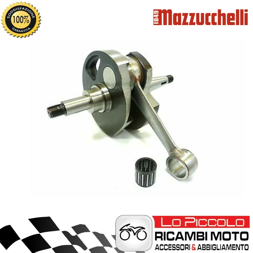 ALBERO MOTORE MAZZUCCHELLI ANTICIPATO BIELLA CROMATA VESPA PX 125 150 ARCOBALENO
