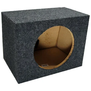 Car Audio Single 10" Sealed Subwoofer Rear Angle Sub Box Enclosure Speaker Audio - Picture 1 of 4