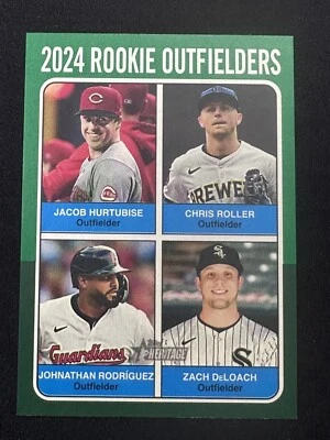 2024 Topps Heritage High Number - 2024 Rookie Outfielders - GREEN BORDER - #622 - Image 1 of 2