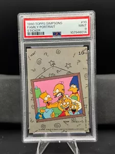 1990 Topps Simpsons - "Family Portrait" - Sticker, #10 - PSA 9 - Picture 1 of 1