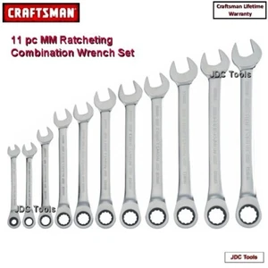 CRAFTSMAN TOOLS 11-teilig VOLL POLIERT 72 Zähne METRISCH MM Spezialeinsätze Ringschlüssel-Set - Bild 1 von 5