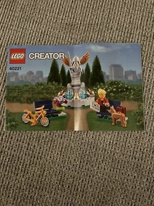 LEGO City Creator Garden Park Fountain 40221 Promo Set INSTRUCTION MANUAL ONLY  - Imagen 1 de 1