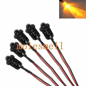 20x 5mm 12v yellow Pre Wired 5mm water clear round LED + Bezel Holder Light Lamp - Bild 1 von 1