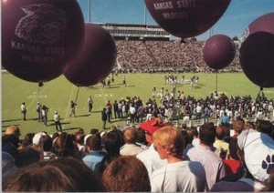 KSU Football Stadium Manhattan Kansas Continental Chrome Postcard - Picture 1 of 2