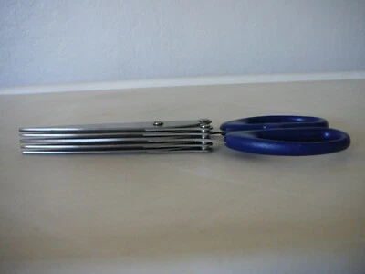 Tesoura para artesanato de papel triturador de vários cortes de aço inoxidável - 5 lâminas - Imagem 1 de 4