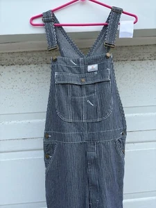 Hisea Bib Overalls Striped 30W 34 Long see measuremnts leg I measure 32 - Picture 1 of 7