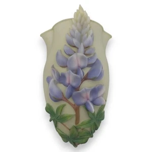 Ibis & Orchid Design Wall Pocket Texas Bluebonnet #145 Flower Decor Resin 6.5" - Picture 1 of 17