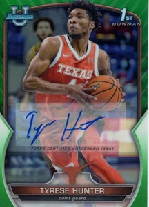 2022-23 Bowman University Chrome /99 Green Refractor #15 Tyrese Hunter (RC) - Picture 1 of 2