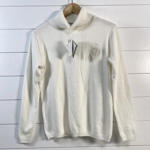 Maglione girocollo Paul & Shark Yachting donna 100% cotone crest tg S nuovo con etichette panna - Foto 1 di 15