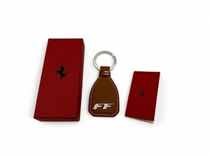 FERRARI FF BROWN LEATHER KEYCHAIN IN BOX | PORTACHIAVI | OFFICIAL ACCESSORY - Picture 1 of 7