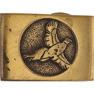 Sm Brass Slk Steven L Knight Pheasant Grouse Hunter Hunting Vintage Belt Buckle - Image 1 of 4