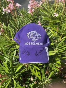 Gorra Breeders Cup Dosselmeyer púrpura SnapBack 2011 firmada carreras de caballos - Imagen 1 de 6