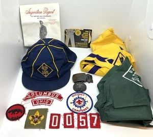 Grande lotto toppe toppe sciarpa fibbia Cub Boy Scouts Of America anni '60 Columbus Ohio - Foto 1 di 10