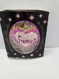 Christopher Radko Heart Glass Ornament Little Gems Sweet Confection 79B - Picture 1 of 16