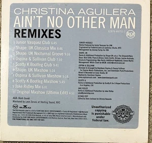 Christina Aguilera AIN’T NO OTHER MAN remixes cd, 10 Track Promo Rare! - Picture 1 of 4