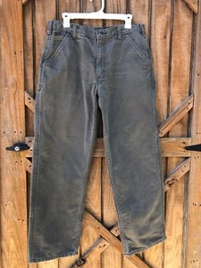Carhartt Hose Herren 33/30 Moosgrün Duck Canvas Cargo Workwear B11 MOS - Bild 1 von 5