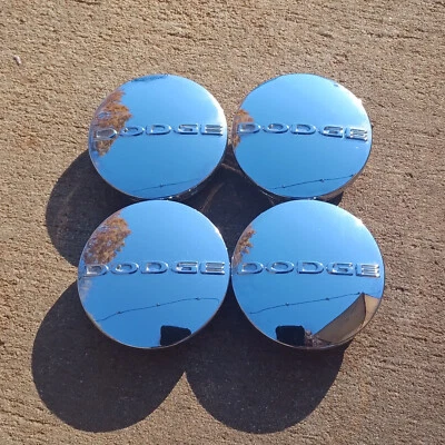 Dodge Avenger Caliber Challenger chrome center cap set of 4, 1SK35TRMAA, 2 1/2" - Image 1 of 3