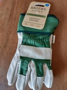 Briers Gardening Gloves Thorn Resistant Premium Riggers - Medium - Green - Picture 1 of 3