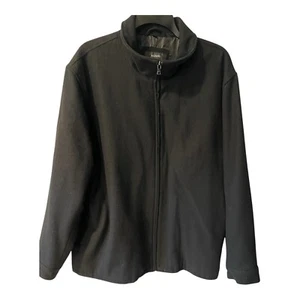 Alfani Jacket Mens Sz XL Black Wool Blend Full Zip Winter Pea Coat Outdoors warm - Picture 1 of 10